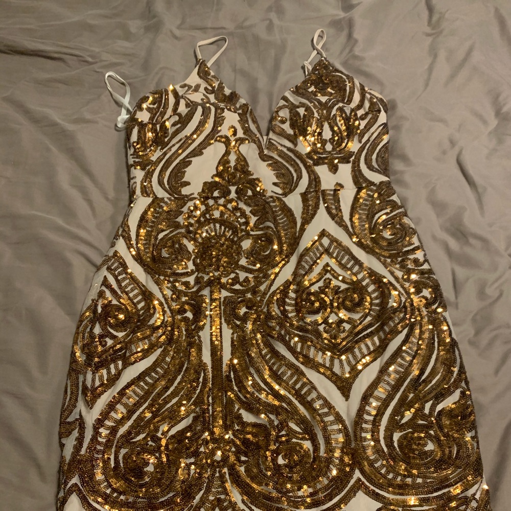 Agaci gold dress